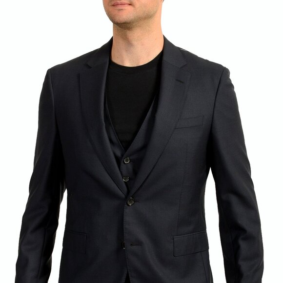 Hugo Boss Men's "FHarverson2Garvin2WE" Slim Fit Blue Vest & Blazer US 40R IT 50R - Picture 1 of 10